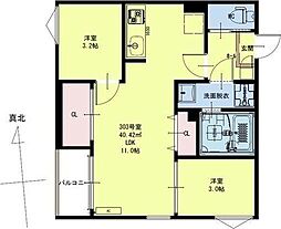 REGALEST仙台荒井 2LDKの間取図画像