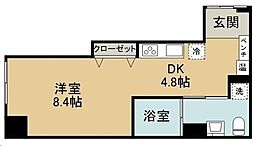 ザ・キャッスル北仙台 1DKの間取図画像