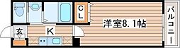 ヴィヴァレスシーバ柏木 1Kの間取図画像