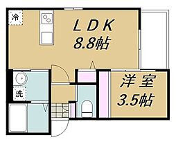 LUMIA中野栄 1LDKの間取図画像