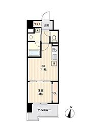 Ｓ−ＦＯＲＴ青葉上杉 7階1DKの間取り