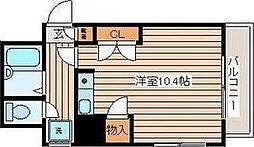 仙台旭ケ丘ハウス ワンルームの間取図画像