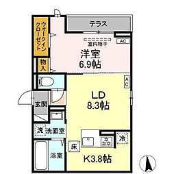 CLASSEUM仙台小田原 IV 1LDKの間取図画像