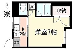 ジュネパレス 1Kの間取図画像