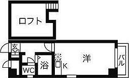 グレードハイツ長町 ワンルームの間取図画像