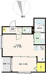 Nest Tomizawa 101 1階1LDKの間取り