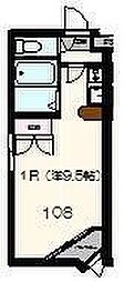プランドビル八幡2 ワンルームの間取図画像
