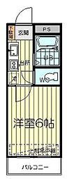 ビューパレス米ヶ袋 1Kの間取図画像