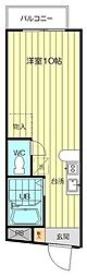 ヴィラージュ台原 ワンルームの間取図画像