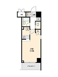 フォレスト・ヒル仙台青葉 9階ワンルームの間取り