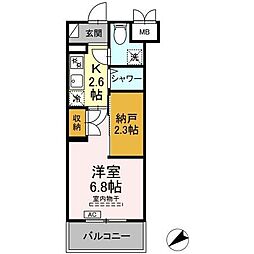 ＣＩＮＺＡ若林 4階1SKの間取り