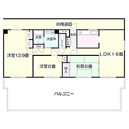 チサンマンション福田町 3LDKの間取図画像
