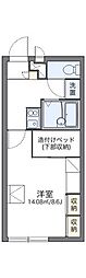 レオパレスウィステリアTAGO 1Kの間取図画像