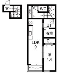 サンテラス郡山 1LDKの間取図画像