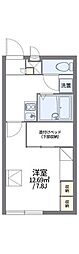 レオパレス南風原 1Kの間取図画像
