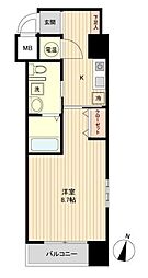 アントラ立町 1Kの間取図画像