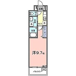 フェリシア南小泉 1Kの間取図画像