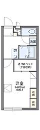 レオパレスグリーンリーフA 1Kの間取図画像