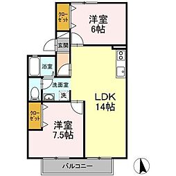 間取図画像 2LDK
