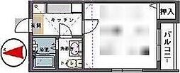 サザンパラダイス 1Kの間取図画像