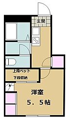 グリーンフィールド岩切C 1Kの間取図画像