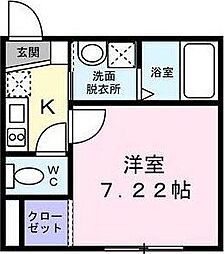 メゾン・ド・ラヴィエンヌ 1Kの間取図画像