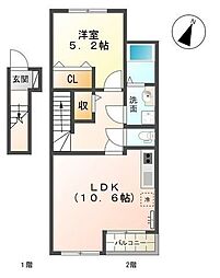 プランドール錦町 1LDKの間取図画像