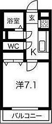グランリアーレ荒井駅前 1Kの間取図画像