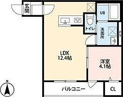 ブランノワール南仙台 1LDKの間取図画像