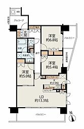 ザ・パークハウス仙台駅前 3LDKの間取図画像