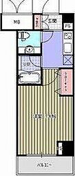 HF愛宕橋レジデンス 1Kの間取図画像