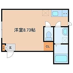 エクシリア志波町 ワンルームの間取図画像