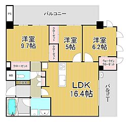 DOOP春日白水の杜 3LDKの間取図画像