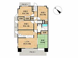 グランドステージ石巻中央 4LDKの間取図画像