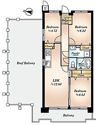 間取図画像 3LDK