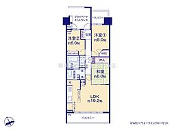 グランジオ武蔵野 3LDKの間取図画像
