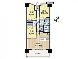 レーベン小手指REVOLVE 3LDKの間取図画像