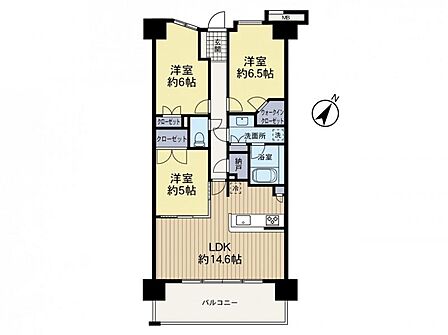 住空間の構成が一目で分かる間取図です。各部屋のつながりを確認でき、住まい選びの参考になります。