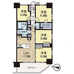 プレシス所沢元町 4LDKの間取図画像
