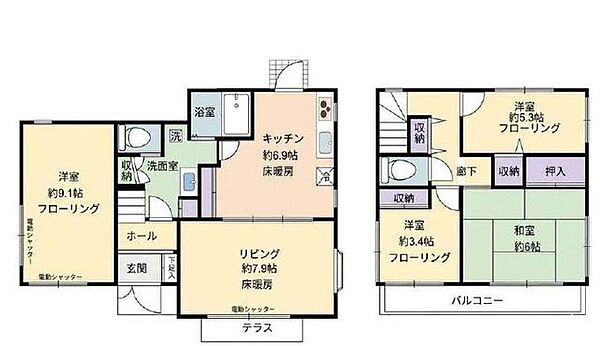 間取りを拡大表示