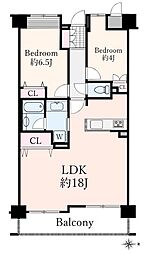 パルミナード武蔵新城 1SLDKの間取図画像