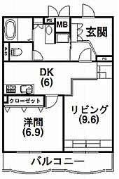 リ・スペランツァ 1LDKの間取図画像