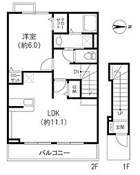 リプル 1LDKの間取図画像