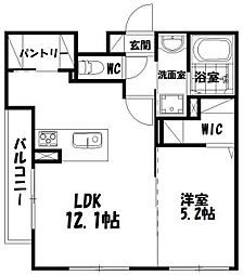 アールステージ 1LDKの間取図画像