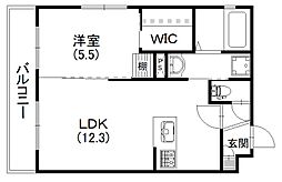 サクラーレ 1LDKの間取図画像