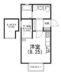 ラトン・ラヴール ワンルームの間取図画像