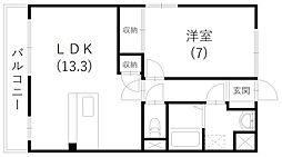 SJTHAMANAKO 1LDKの間取図画像