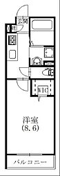 73レジデンス 1Kの間取図画像