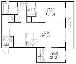 リライフ神立 2LDKの間取図画像