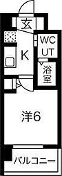 エグゼ大阪ドーム 1Kの間取図画像